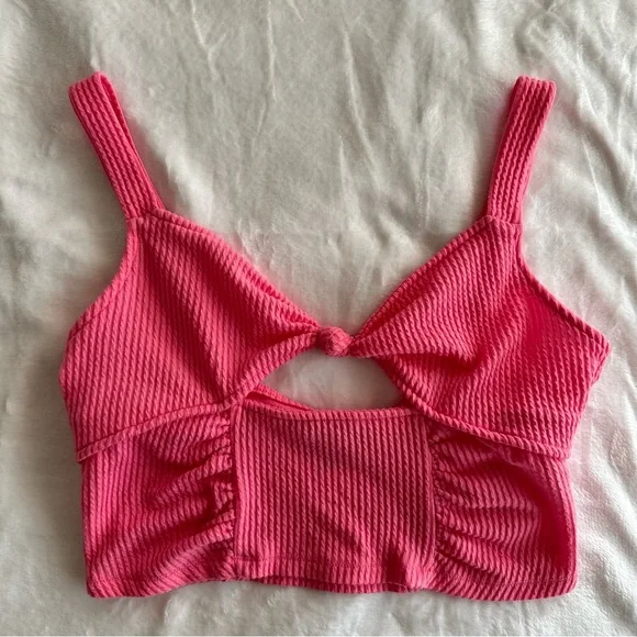 Urban Outfitters Hot Pink Keyhole Tank Top - Picture 1 of 4